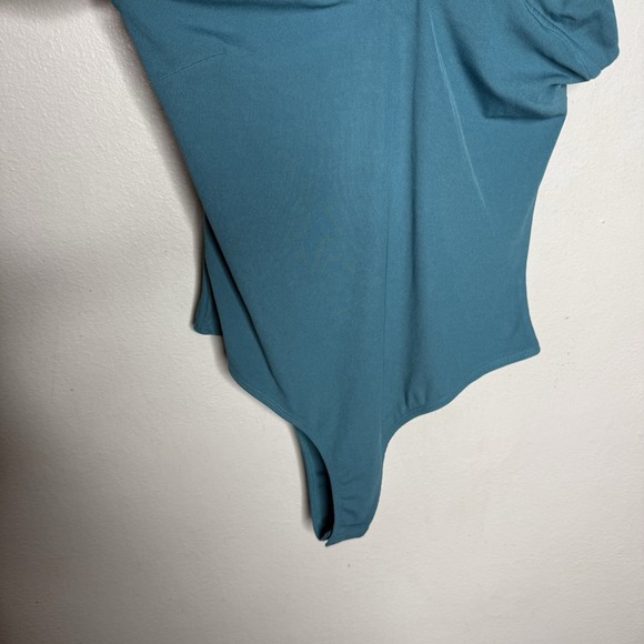 New Showpo Gaia Cross Halter Neck Teal Bodysuit Women's US 8 - Picture 3 of 9